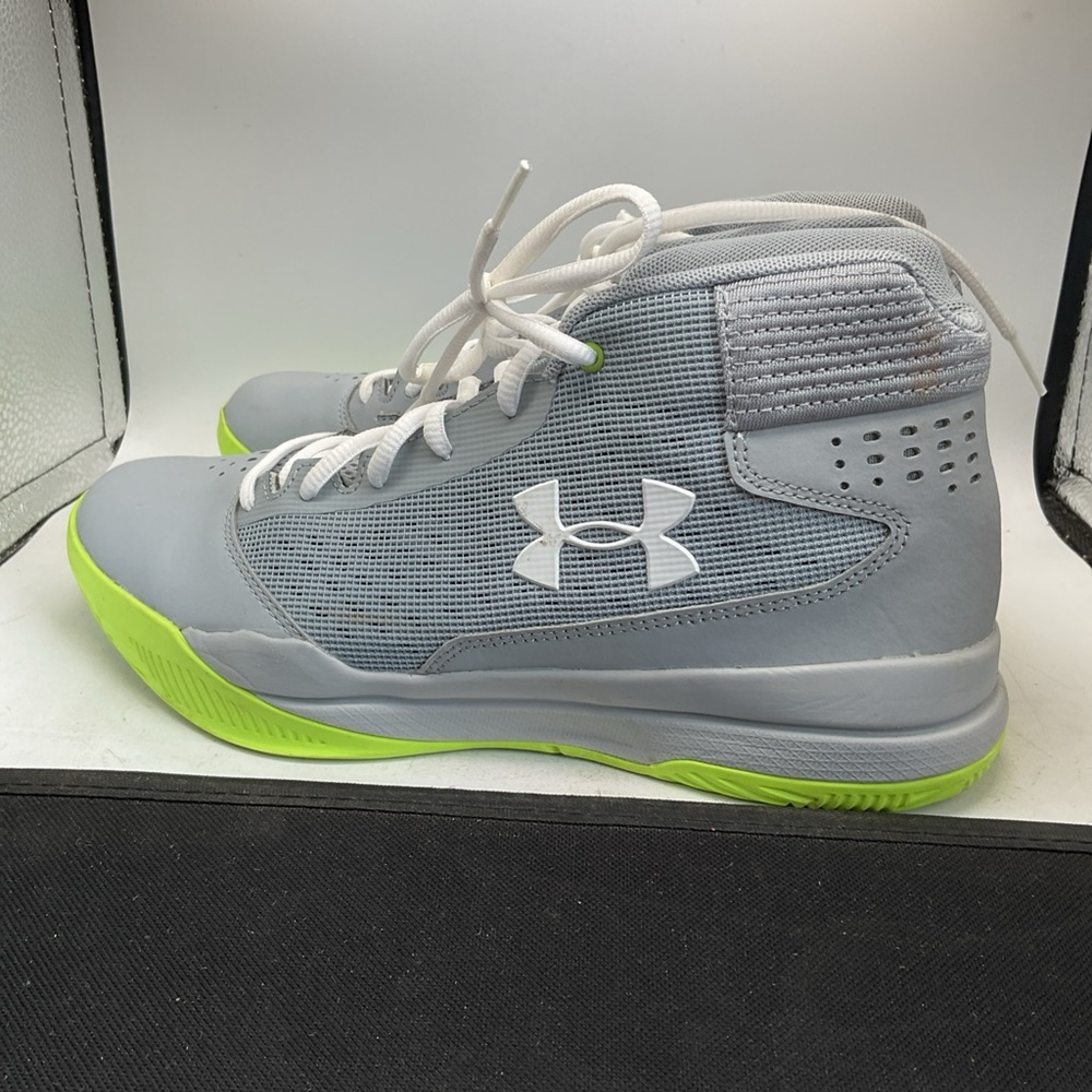 Under Armour - High-Top Athletic Sneakers - Gray & White - Ladies Size 8.5